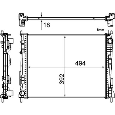 Mahle | Kühler, Motorkühlung | CR 921 000S