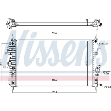 Nissens | Kühler, Motorkühlung | 606049