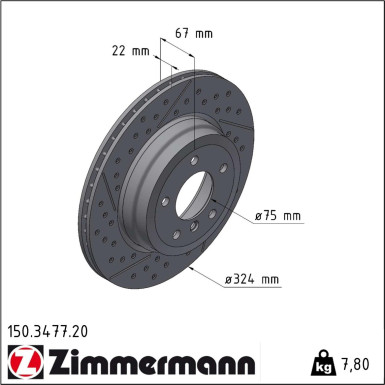 Zimmermann | Bremsscheibe | 150.3477.20