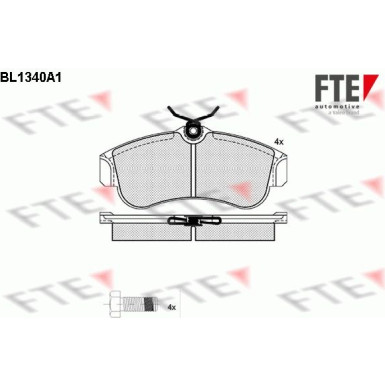 FTE | Bremsbelagsatz, Scheibenbremse | 9010130