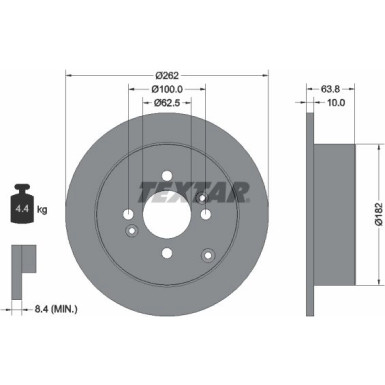 Textar | Bremsscheibe | 92161303