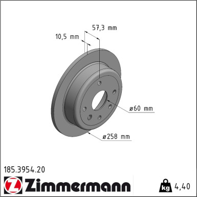 Zimmermann | Bremsscheibe | 185.3954.20