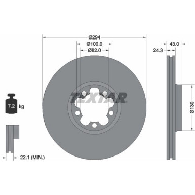 Textar | Bremsscheibe | 92103803