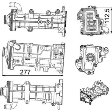 Mahle | Kühler, Abgasrückführung | CE 23 000P