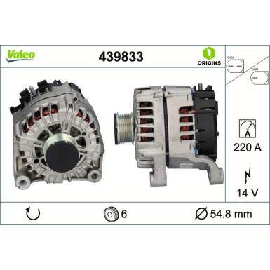 Valeo | Generator | 439833 Valeo | Generator | 439833