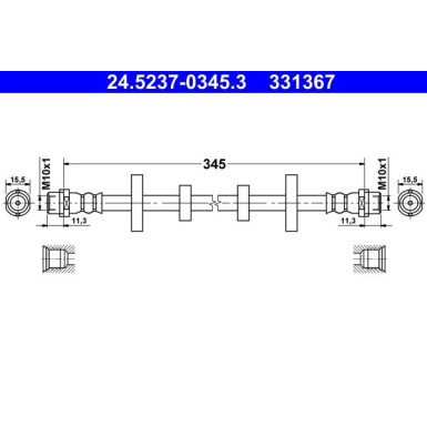 ATE | Bremsschlauch | 24.5237-0345.3