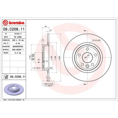 Brembo | Bremsscheibe | 08.C208.11