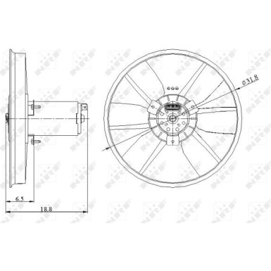 NRF | Lüfter, Motorkühlung | 47401