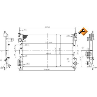 NRF | Kühler, Motorkühlung | 53455