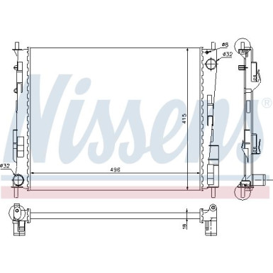 Nissens | Kühler, Motorkühlung | 67286