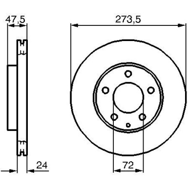 BOSCH | Bremsscheibe | 0 986 479 034