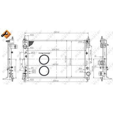 NRF | Kühler, Motorkühlung | 53454