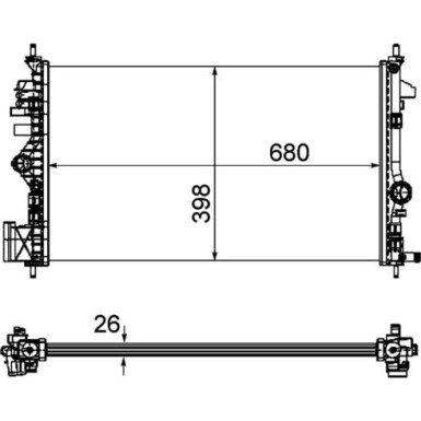 Mahle | Kühler, Motorkühlung | CR 1102 000P