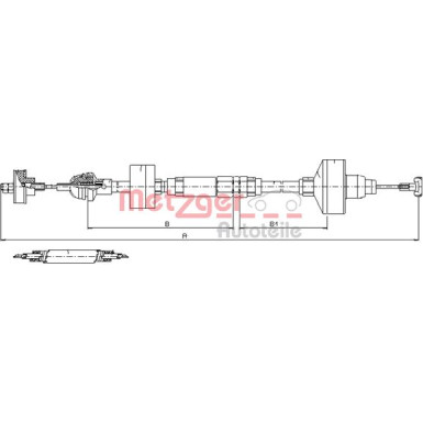Metzger | Seilzug, Kupplungsbetätigung | 10.3144