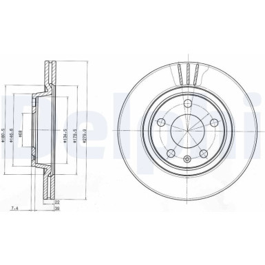 Delphi | Bremsscheibe | BG3198