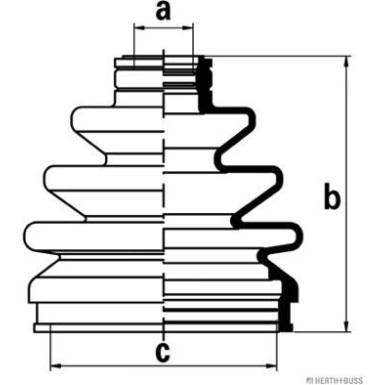Herth+Buss Jakoparts | Faltenbalgsatz, Antriebswelle | J2863008