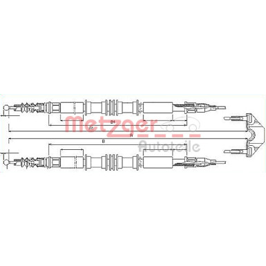 Metzger | Seilzug, Feststellbremse | 11.5858