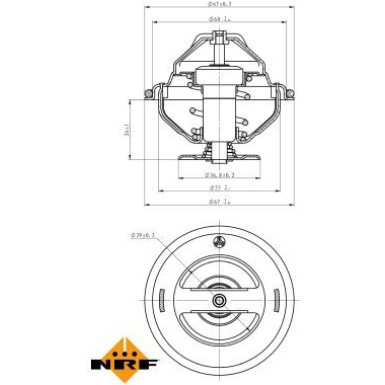 NRF | Thermostat, Kühlmittel | 725063