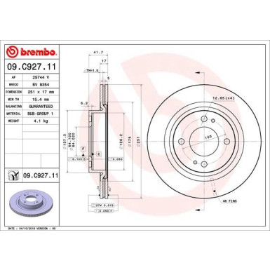 Brembo | Bremsscheibe | 09.C927.11