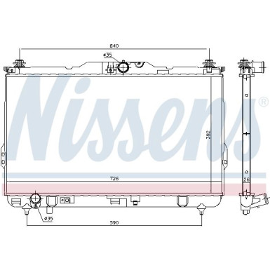 Nissens | Kühler, Motorkühlung | 675017