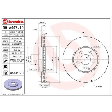 Brembo | Bremsscheibe | 09.A447.11