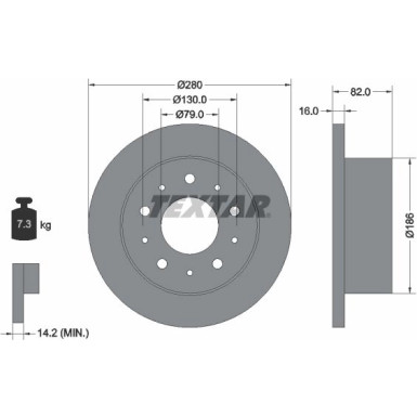 Textar | Bremsscheibe | 92116203