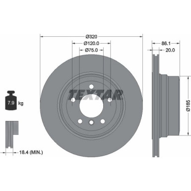 Textar | Bremsscheibe | 92202003