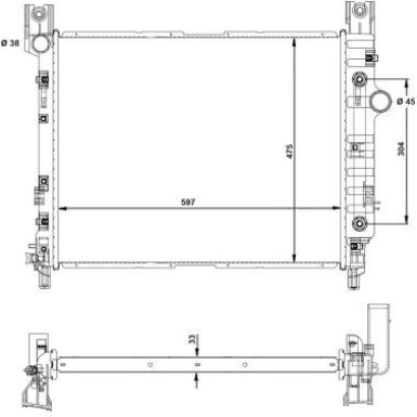 NRF | Kühler, Motorkühlung | 58367A