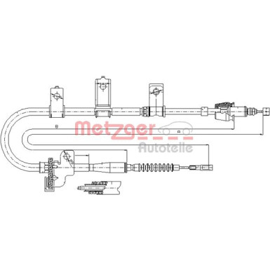 Metzger | Seilzug, Feststellbremse | 17.6020