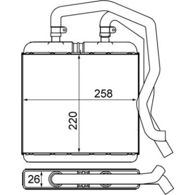 Mahle | Wärmetauscher, Innenraumheizung | AH 12 000S