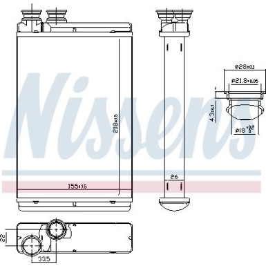 Nissens | Wärmetauscher, Innenraumheizung | 71158