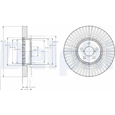 Delphi | Bremsscheibe | BG9105