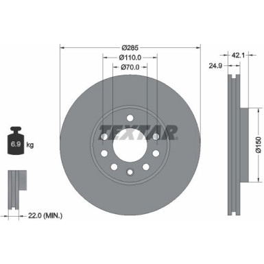 Textar | Bremsscheibe | 92118703