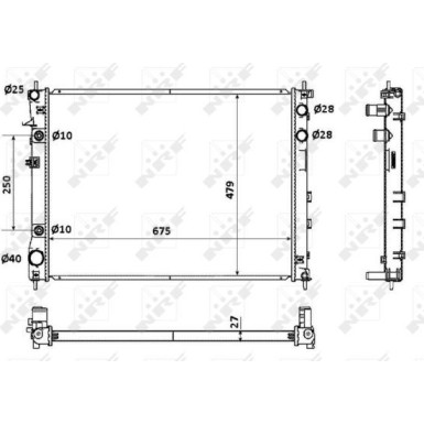 NRF | Kühler, Motorkühlung | 53887