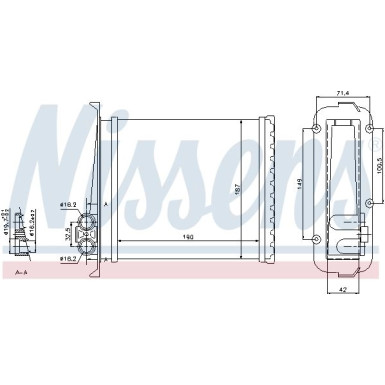 Nissens | Wärmetauscher, Innenraumheizung | 73640