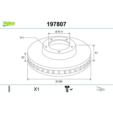 Valeo | Bremsscheibe | 197807