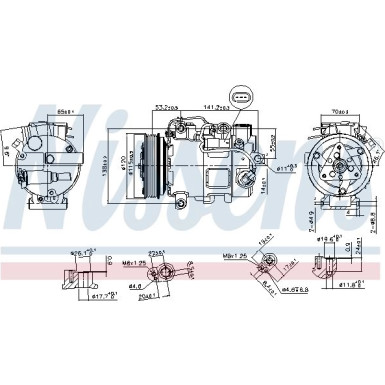 Nissens | Kompressor, Klimaanlage | 890739