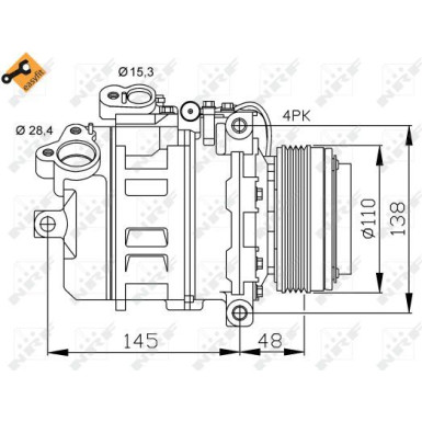 NRF | Kompressor, Klimaanlage | 32465