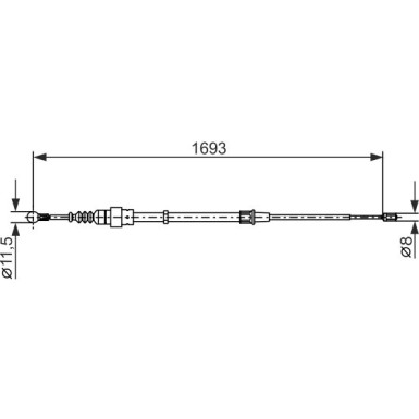 BOSCH | Seilzug, Feststellbremse | 1 987 477 698