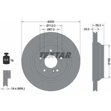 Textar | Bremsscheibe | 92176303