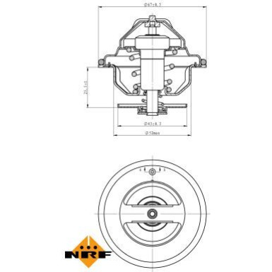 NRF | Thermostat, Kühlmittel | 725067