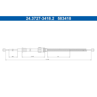ATE | Seilzug, Feststellbremse | 24.3727-3418.2