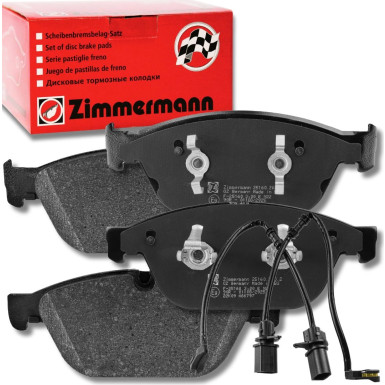 Zimmermann Bremsscheiben Ø380mm + Beläge Vorne für Audi SQ5 (100.3363.75 + 25160.200.2)