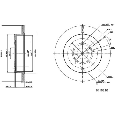 Metzger | Bremsscheibe | 6110210