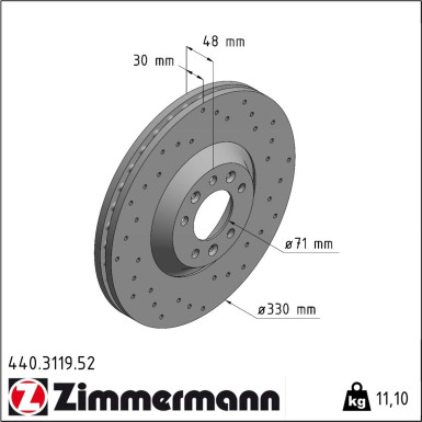 Zimmermann | Bremsscheibe | 440.3119.52