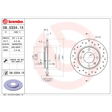 Brembo | Bremsscheibe | 08.5334.1X