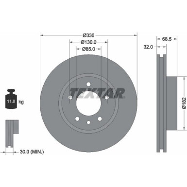 Textar | Bremsscheibe | 92121505