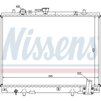 Nissens | Kühler, Motorkühlung | 62892