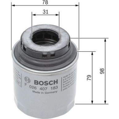 BOSCH F 026 407 183 Ölfilter