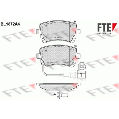 FTE | Bremsbelagsatz, Scheibenbremse | 9010453